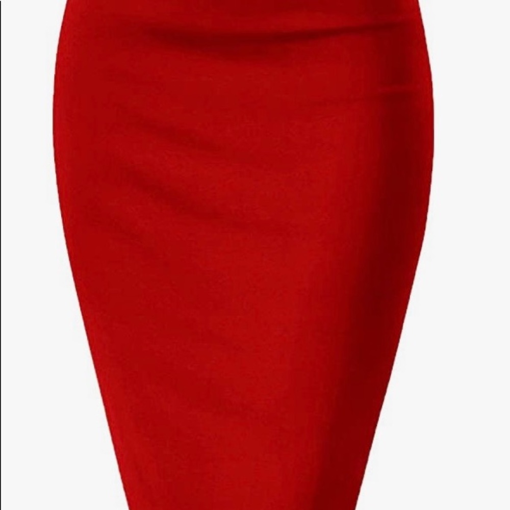 Sexy Red Pointe Pencil Skirt - Picture 3 of 4